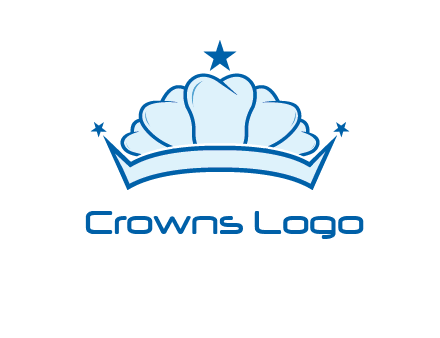 teethes forming crown with star logo