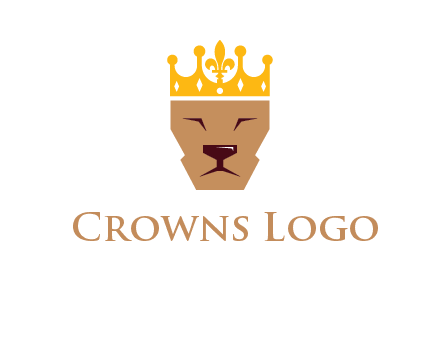 crown on lion face graphic