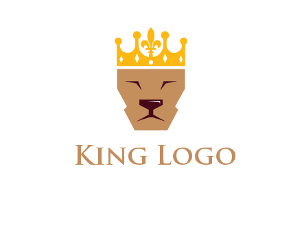 crown on lion face graphic