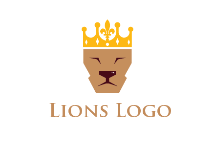 crown on lion face graphic