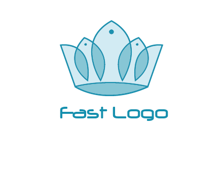 crown with abstract fish logo