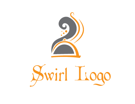 dish with swirls as smoke restaurant logo