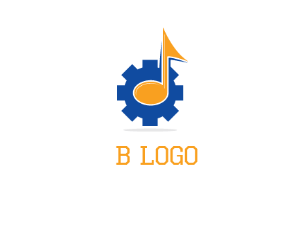 music note over gear logo