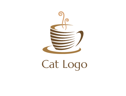 line art coffee mug logo