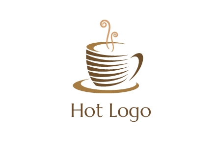 line art coffee mug logo