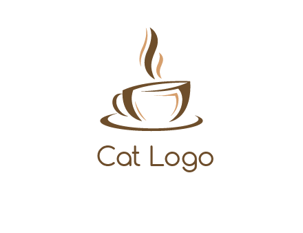 abstract coffee cup logo