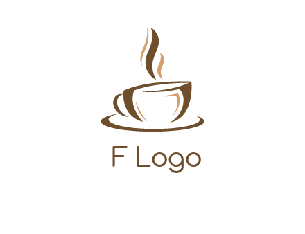 abstract coffee cup logo