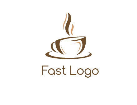 abstract coffee cup logo