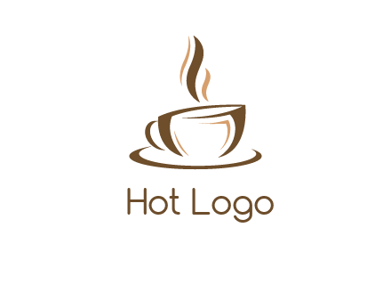 abstract coffee cup logo