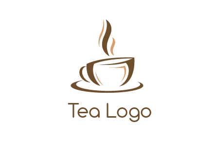 abstract coffee cup logo