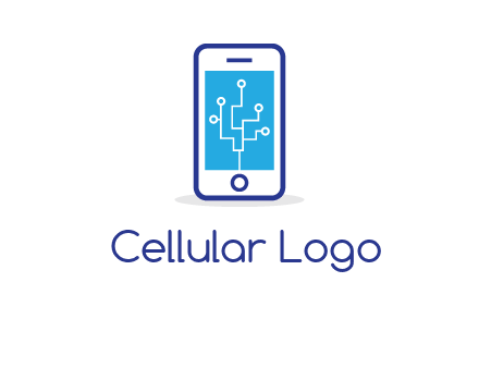 circuit on mobile screen logo