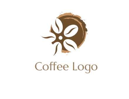 coffee beans flower logo