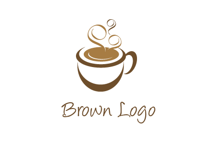 abstract coffee and steam logo