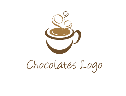 abstract coffee and steam logo