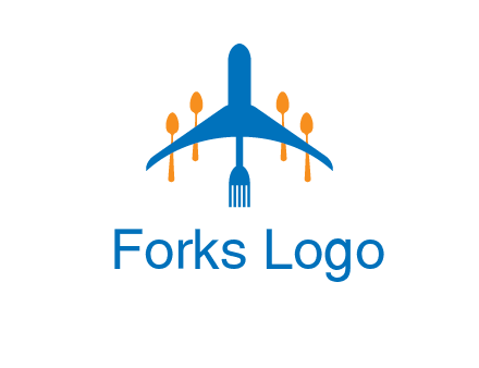 fork spoon plane travel & hospitality logo