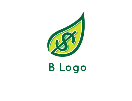 dollar in leaf logo