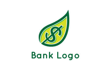 dollar in leaf logo