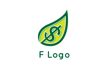 dollar in leaf logo