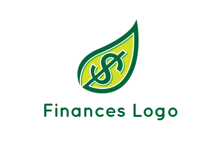 dollar in leaf logo