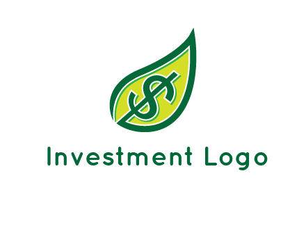 dollar in leaf logo