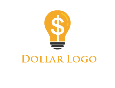 dollar in bulb logo