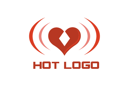 heart and signal logo