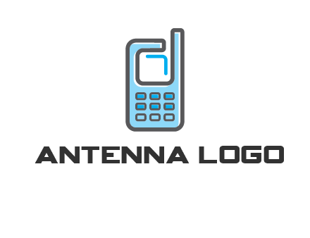 Mobile phone with an antenna logo