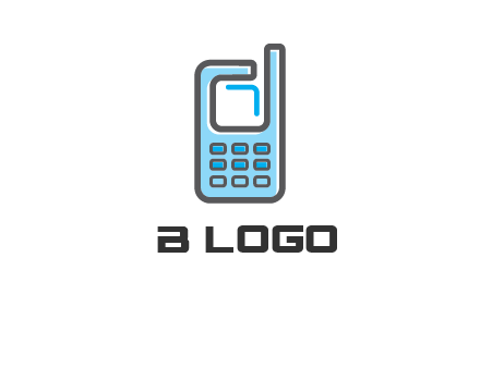 Mobile phone with an antenna logo