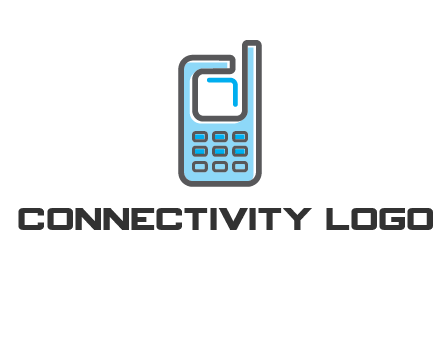 Mobile phone with an antenna logo