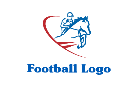 horse rider sports logo