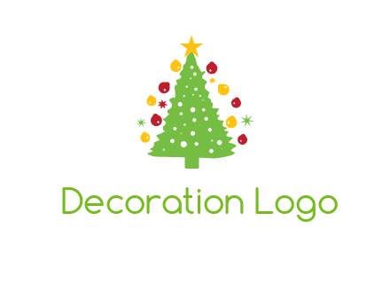 decorative christmas tree icon