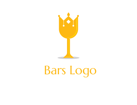 wine glass crown logo