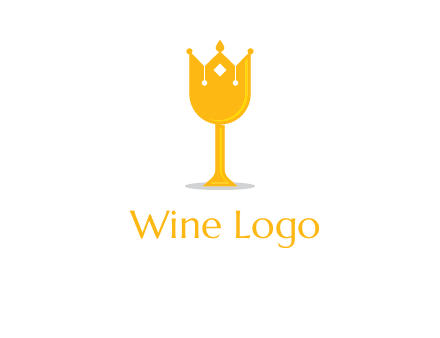 wine glass crown logo