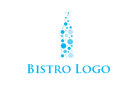 bubble wine bottle icon