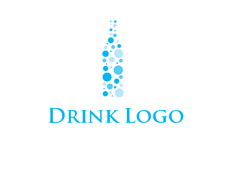 bubble wine bottle icon