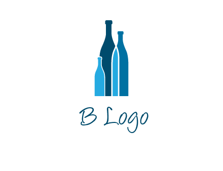 wine bottle logo