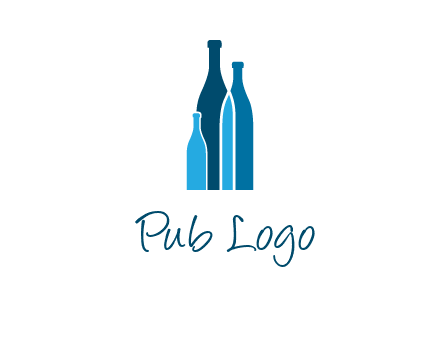 wine bottle logo