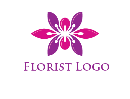 abstract lotus beauty logo