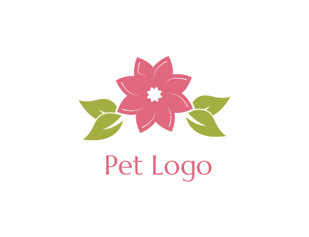 daisy flower and leaves logo