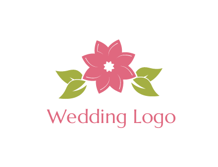 daisy flower and leaves logo