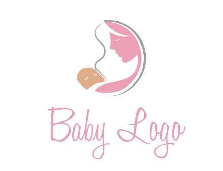 baby and mother childcare logo