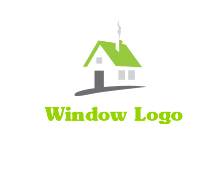 negative space house logo