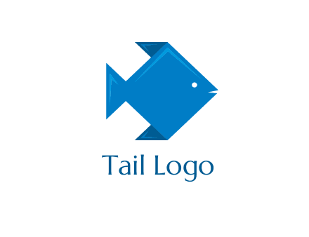 origami fish logo