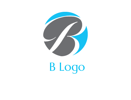 letter B script in a circle logo