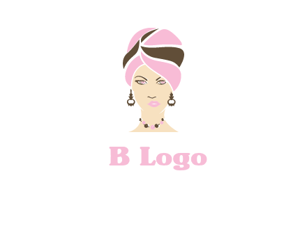 woman wearing a turban and jewelry vector