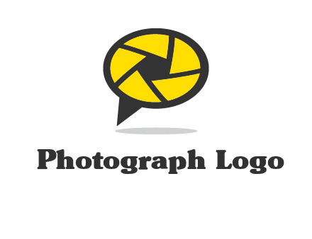 lens on speech bubble logo