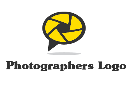 lens on speech bubble logo