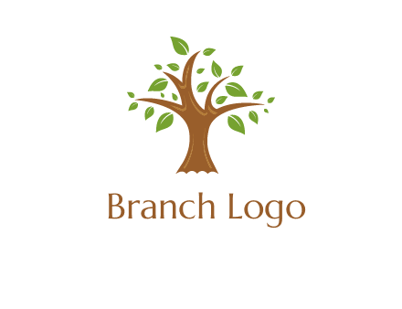 tree with leaves logo