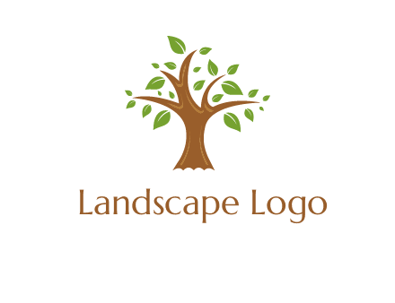 tree with leaves logo