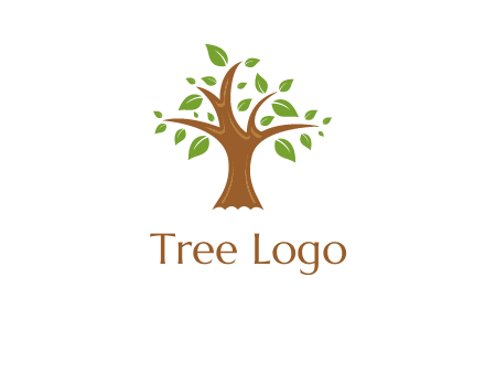 tree with leaves logo